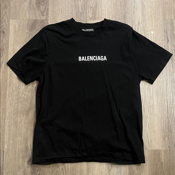 Balenciaga Black Short Sleeve Tee - Picture 1 of 2
